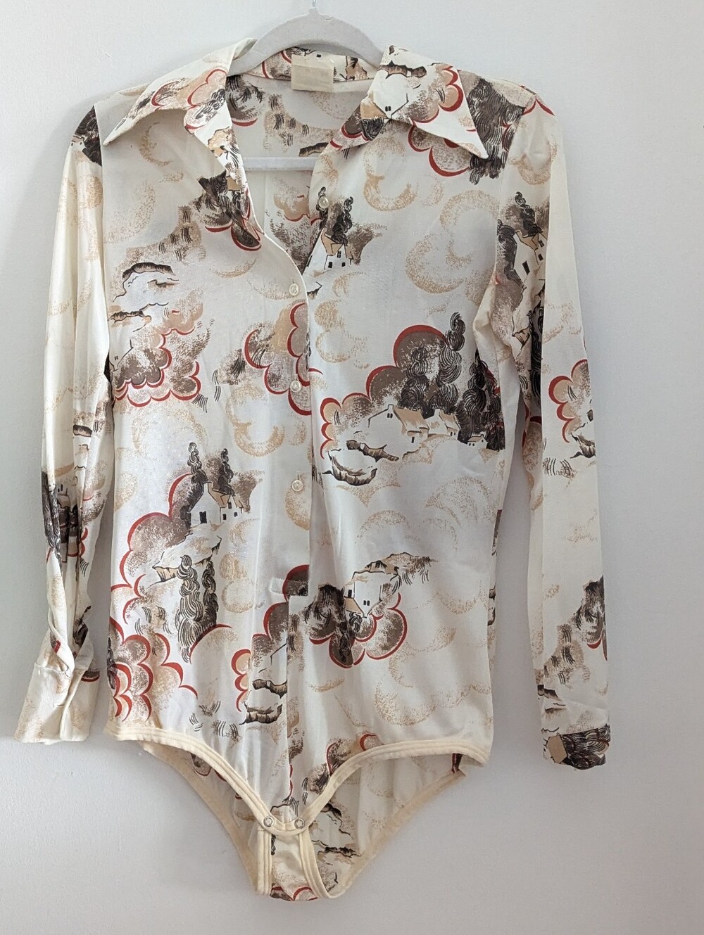 Vintage 70's Disco Western Shirt Bodysuit